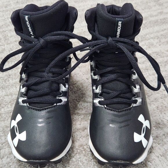 Under Armour Boys Renegade RM Junior Football Cleats black white size 12 child - Picture 4 of 9